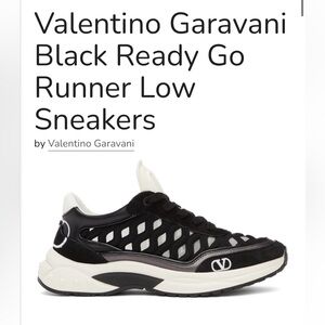 Valentino Garavani Black Ready Go Runner Low Sneakers